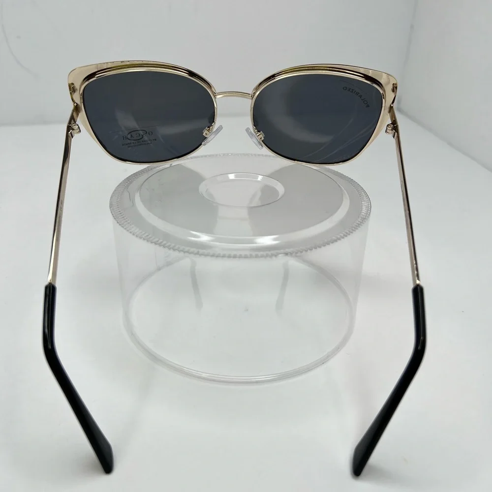 OSCAR BY OSCAR DE LA RENTA, METAL FRAME POLARIZED SUNGLASSES, SUPER NICE & CHIC